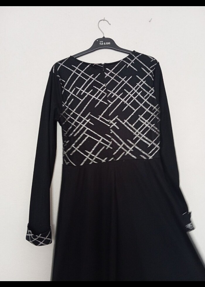 Siyah tesettür elbise - Görsel 5