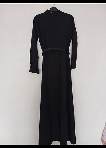 Siyah tesettür elbise - Görsel 7