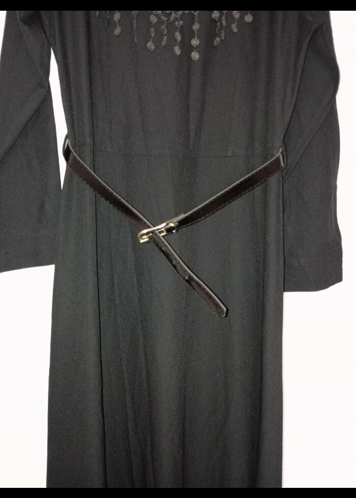 Siyah tesettür elbise - Görsel 3