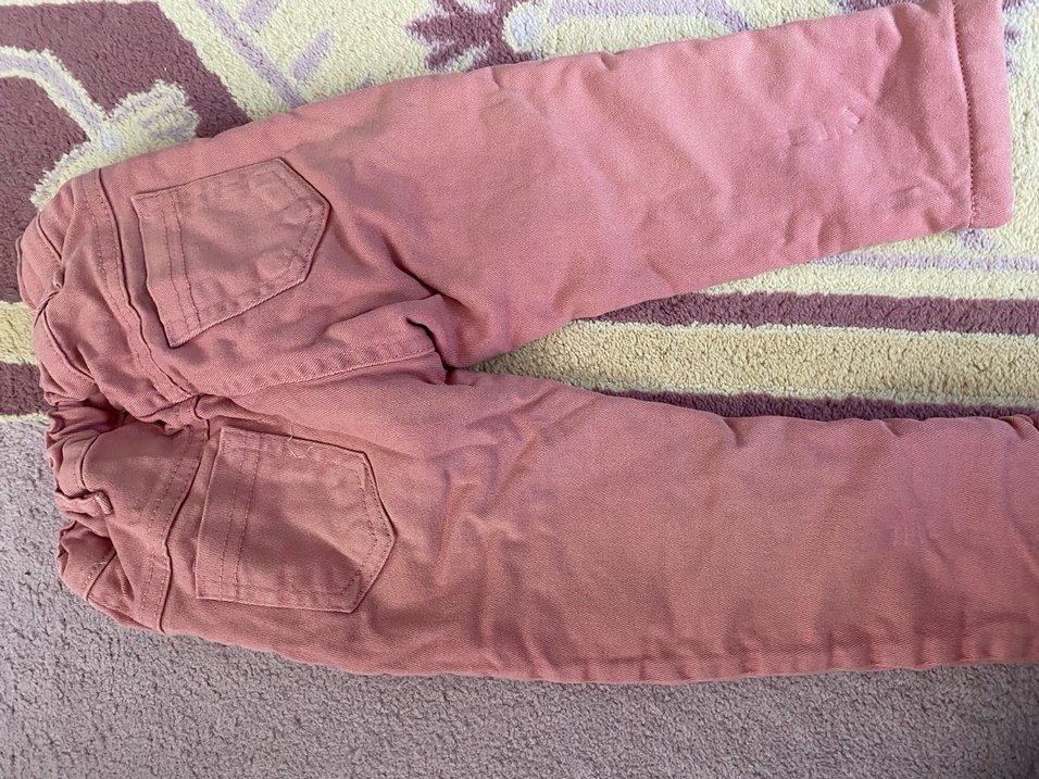 Kız Çocuk Pembe Bol Kesim Düğmeli Pantolon - Görsel 3