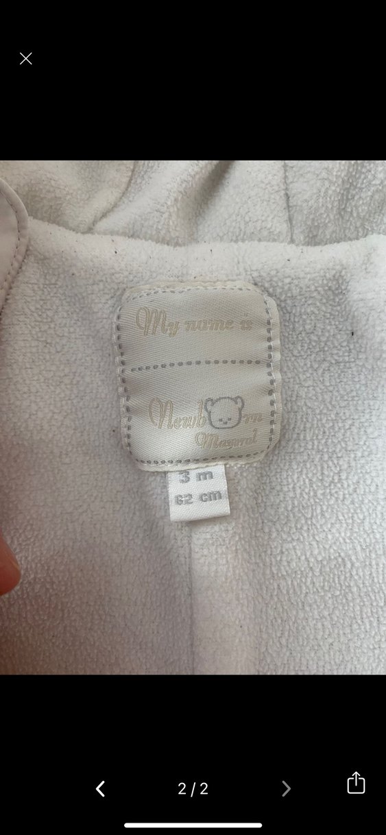 Kürklü Beyaz Bebek Tulumu ve Patik - Görsel 2