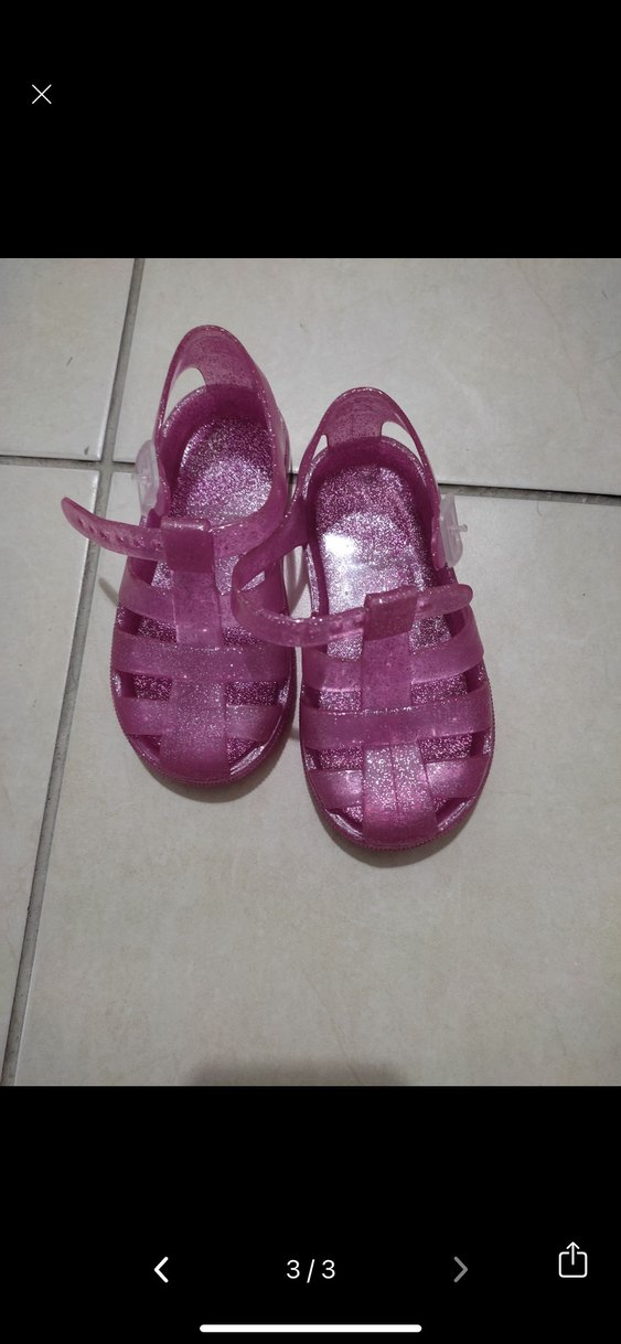 Pembe Simli Kız Çocuk Terliği - Görsel 3