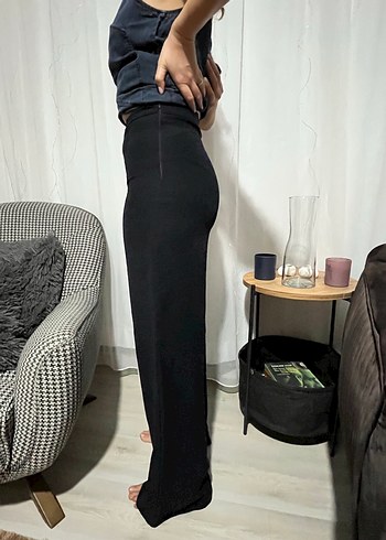 Siyah Dar Kesim Uzun Kadın Kot Pantolon