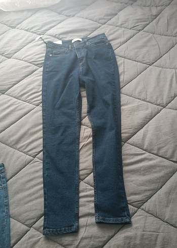 Kadın Normal Boy Mavi Denim Jean