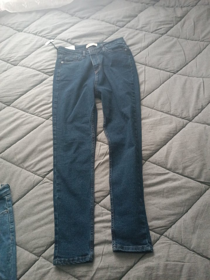 Kadın Normal Boy Mavi Denim Jean - Görsel 2