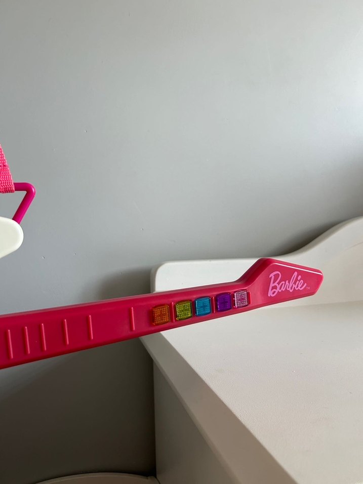 Renkli Pembe Müzik Oyuncağı Gitar - Görsel 3