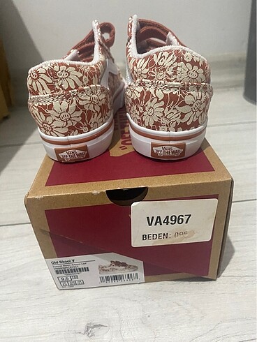 26 Beden turuncu Renk Vans Old Skool Çocuk Ayakkabı