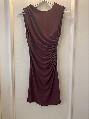 Zara Zara drape detaylı kısa elbise
