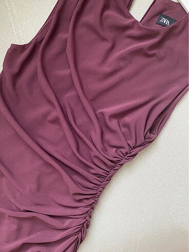 xs Beden Zara drape detaylı kısa elbise
