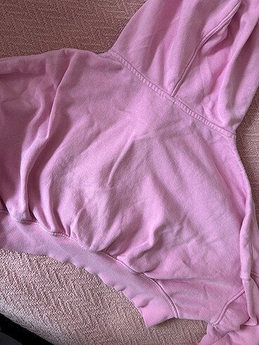 m Beden H&M pembe crop fermuarlı üst