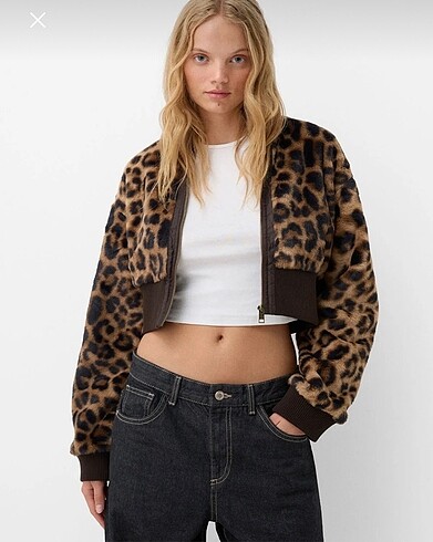 Bershka leopar desenli ceket