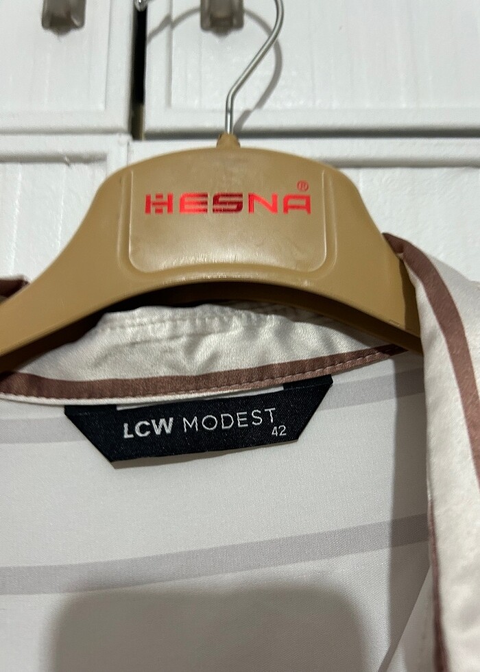 Gömlek saten çizgili - Görsel 4