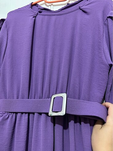 kemerli tesettür elbise - Görsel 2