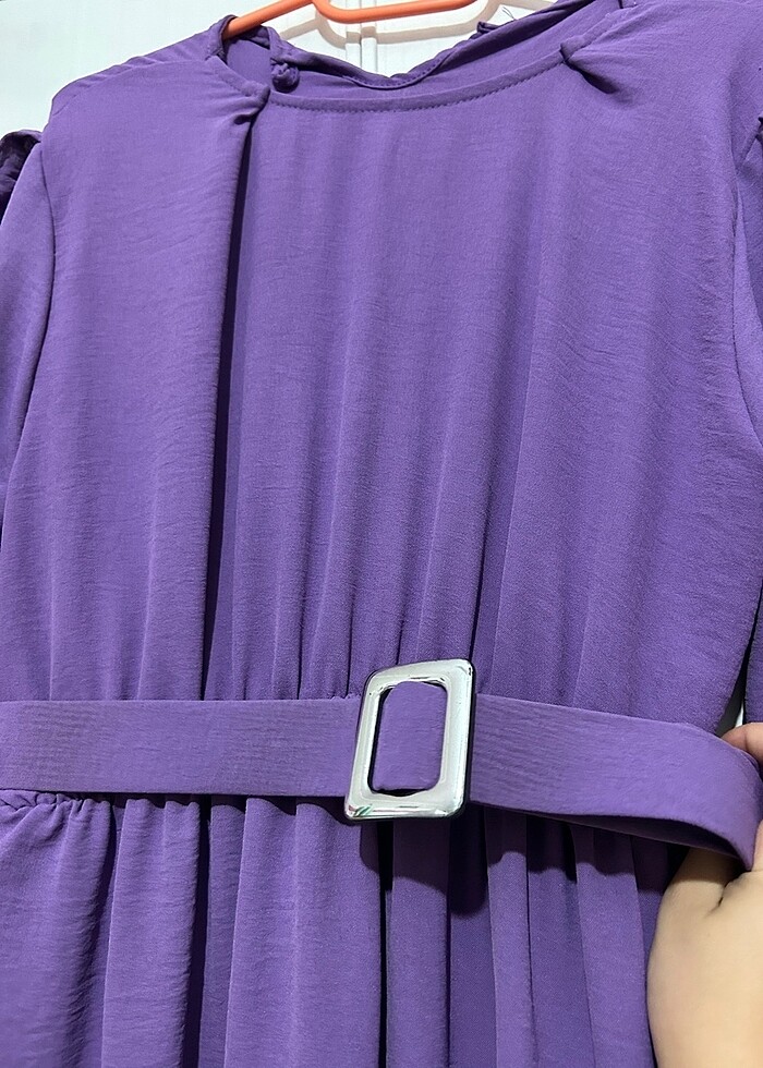 kemerli tesettür elbise - Görsel 2