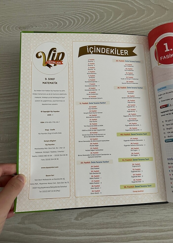 9. Sınıf Matematik Konu Anlatımlı Fasiküller - Görsel 3
