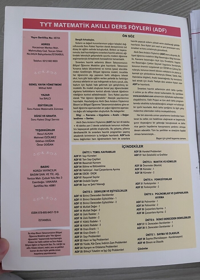 Tyt Matematik konu anlatım föyleri - Görsel 2