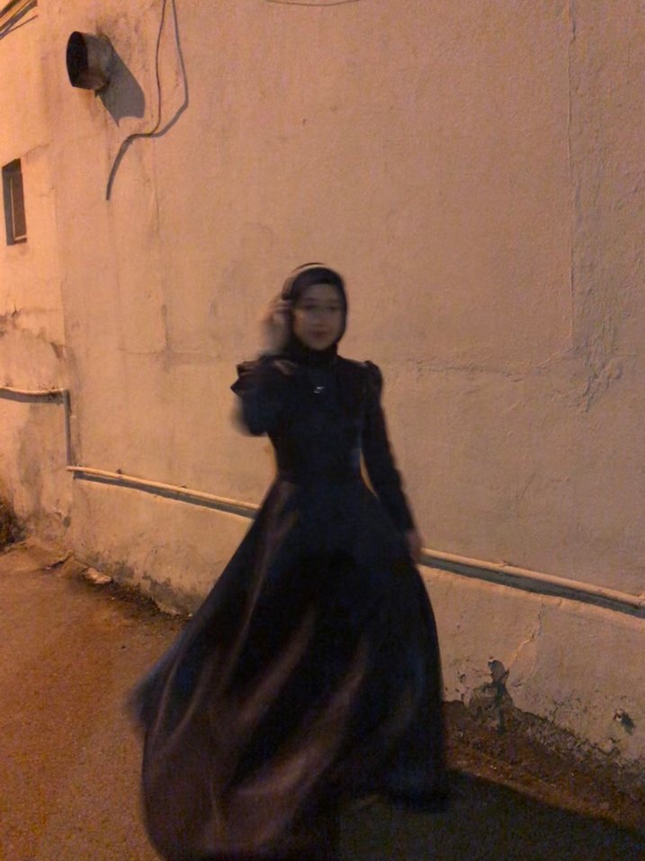 Lacivert Tesettür Abiye/Mezuniyet Elbisesi - Görsel 4