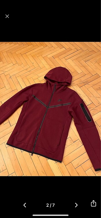 Nike Nike Tech Fleece Bordo Hırka Eşofman Üst