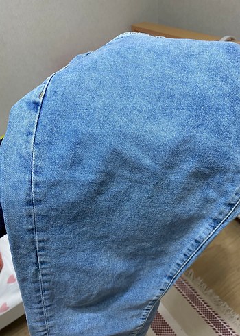 Rahat Kesim Mavi Mom Jeans Kot Pantolon - Görsel 3