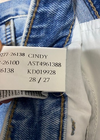 Rahat Kesim Mavi Mom Jeans Kot Pantolon - Görsel 4