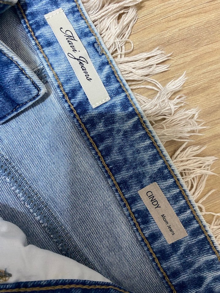 Rahat Kesim Mavi Mom Jeans Kot Pantolon - Görsel 2