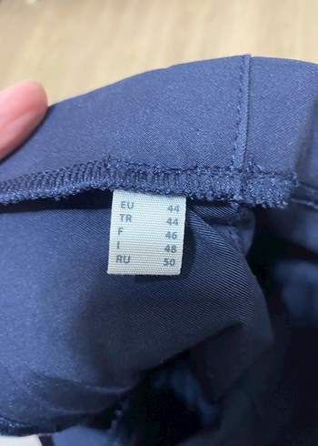 Kadın Lacivert Midi Kumaş Pantolon - Görsel 4