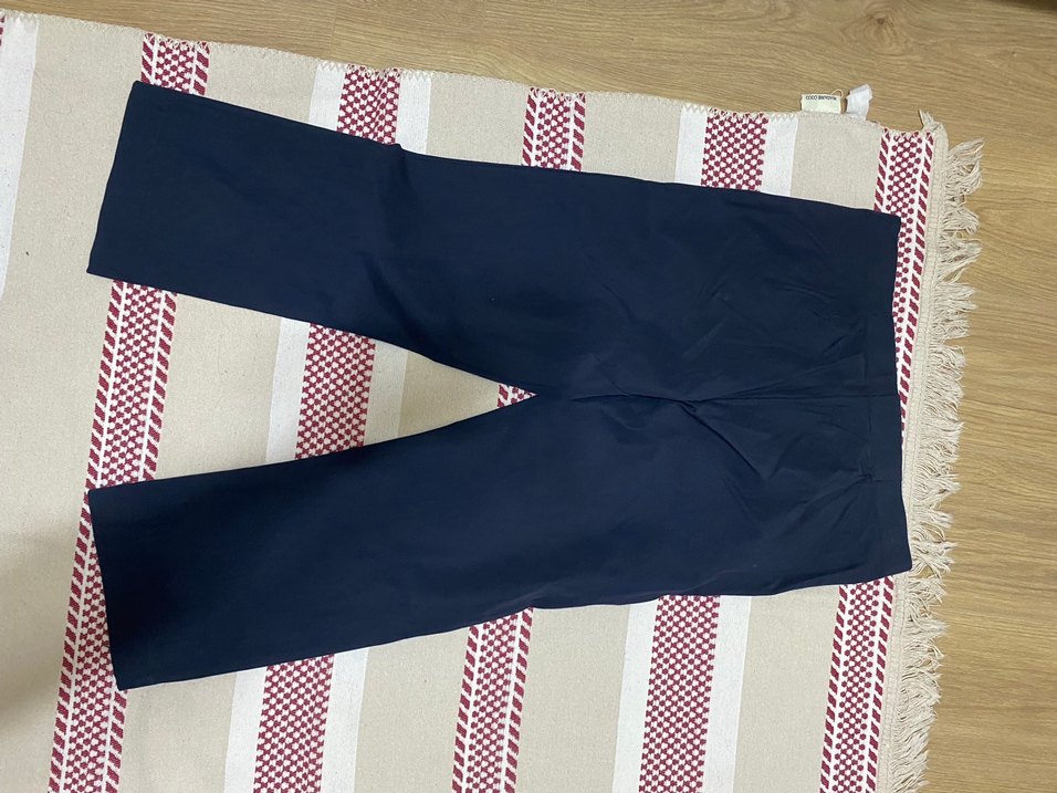 Kadın Lacivert Midi Kumaş Pantolon - Görsel 3