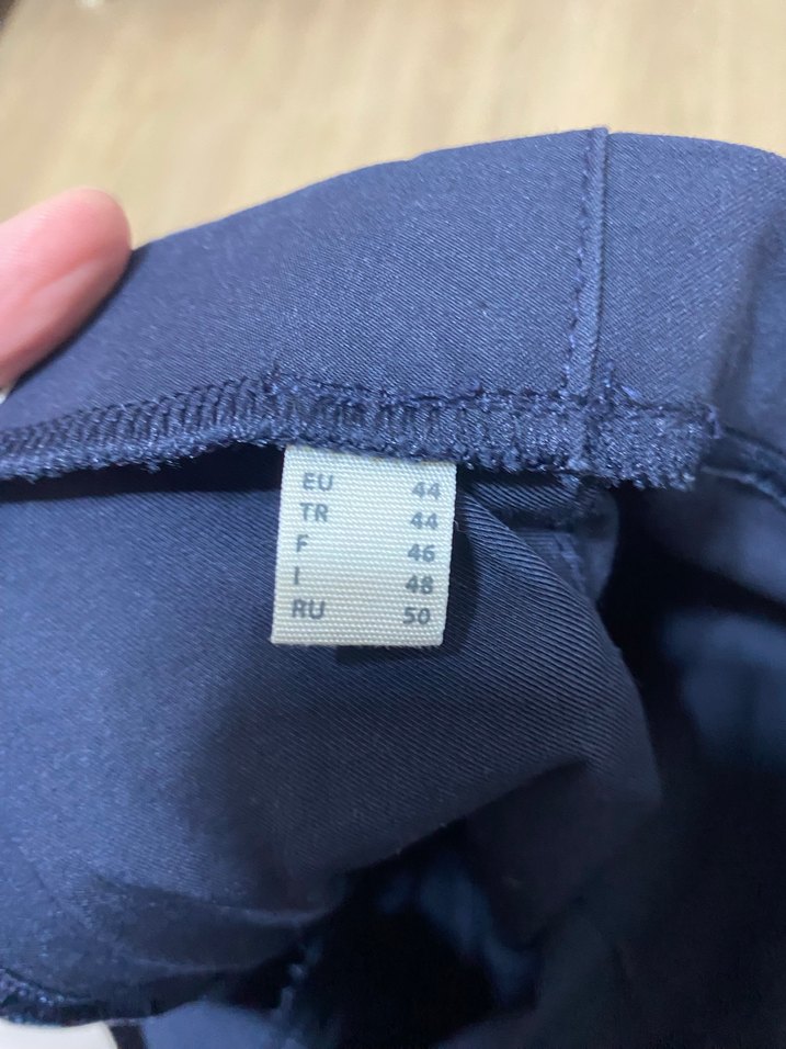 Kadın Lacivert Midi Kumaş Pantolon - Görsel 4