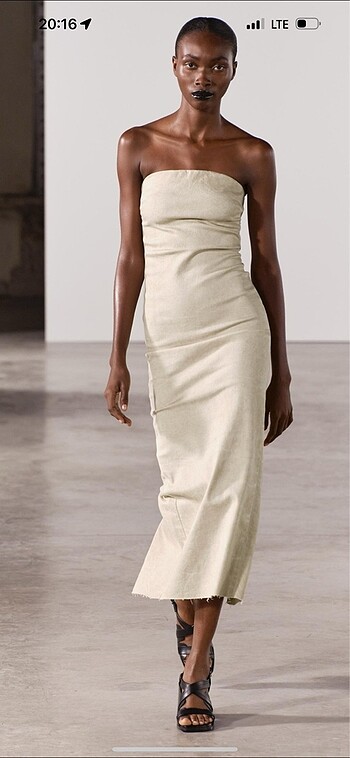 Zara straplez elbise