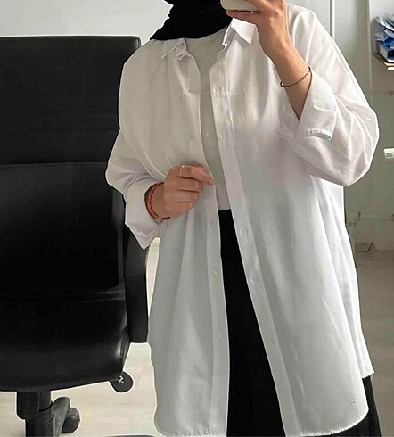 Oversize basic gömlek