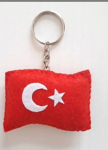 Keçeden Türk bayrağı anahtarlık 