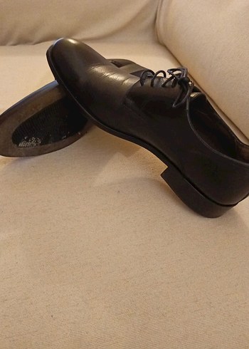 Klasik Siyah Deri Erkek Ayakkabı - Görsel 2