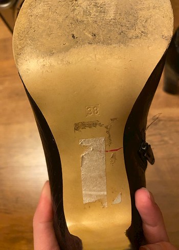 Siyah Deri Yılan Desenli Kadın Bot - Görsel 4