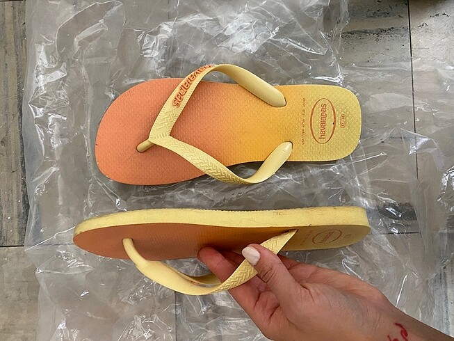 37 Beden turuncu Renk Havaianas terlik