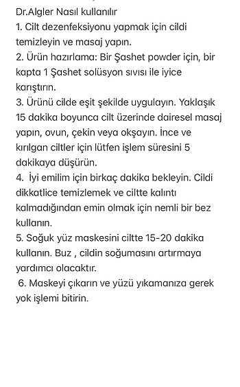Beden Yosun peeling tek kullanımlık