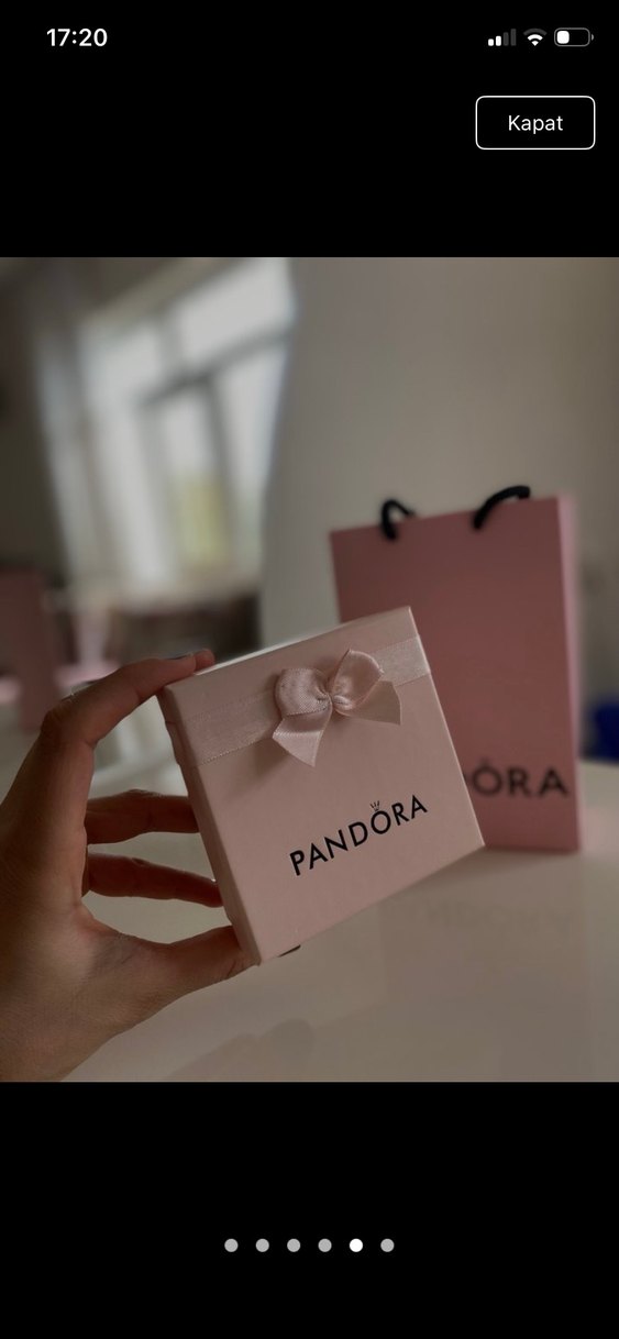 Pandora Mini Pembe Boncuklu Kolye Seti - Görsel 3