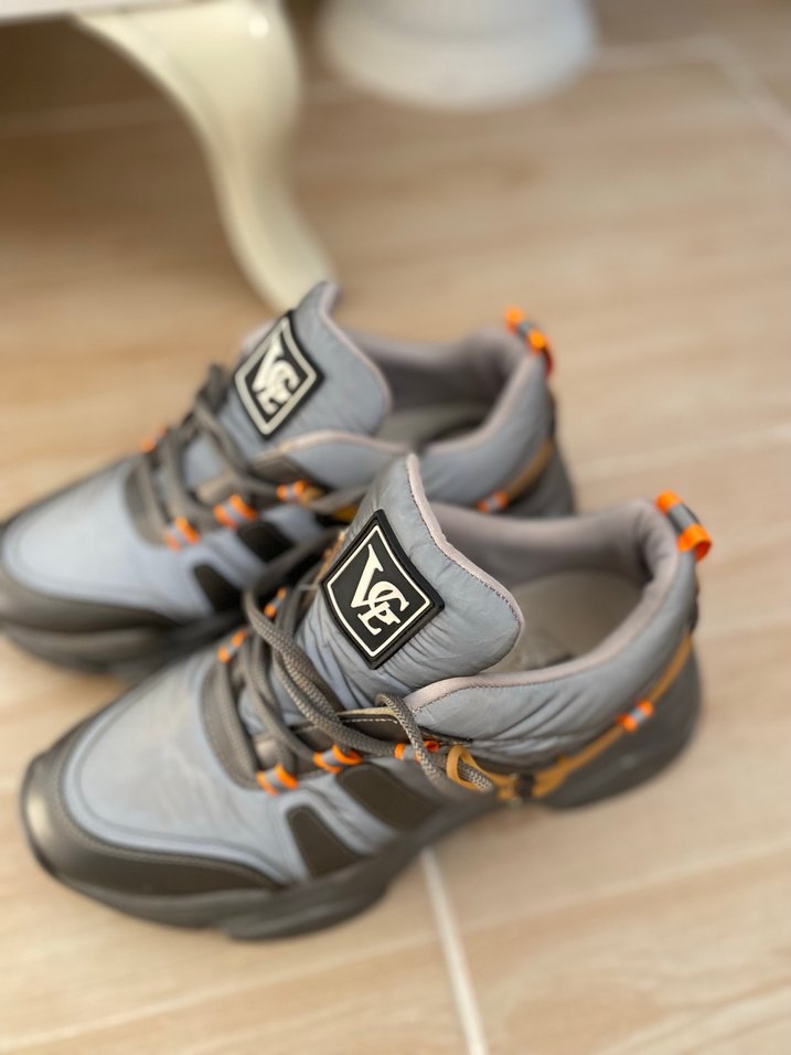 Bambi vgl Gri Yüksek Topuklu Bağcıklı Kadın Spor Ayakkabı - Görsel 2