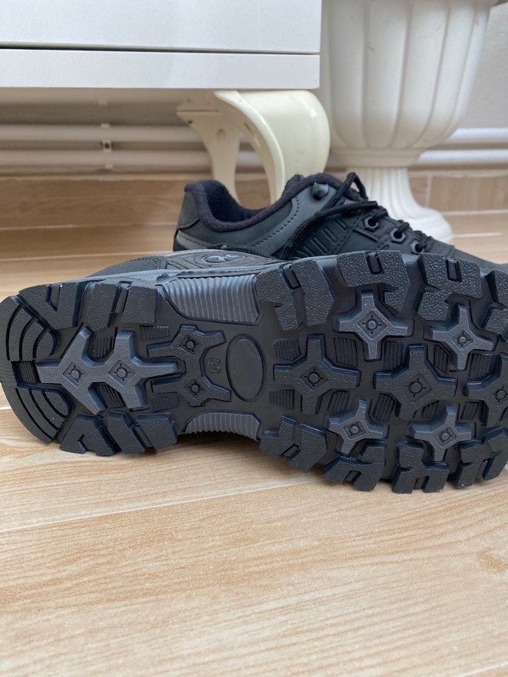 Siyah Gri Bağcıklı Erkek Outdoor Ayakkabı - Görsel 4