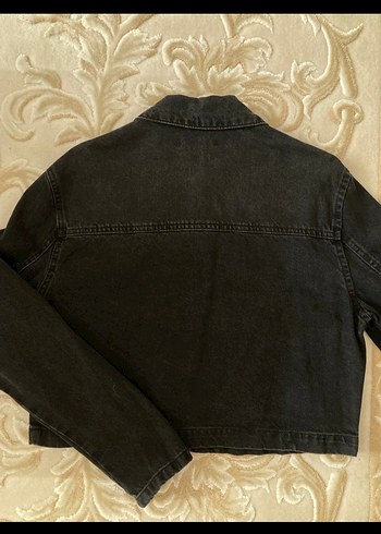 Siyah Düğmeli Kadın Kot Ceket - Görsel 2