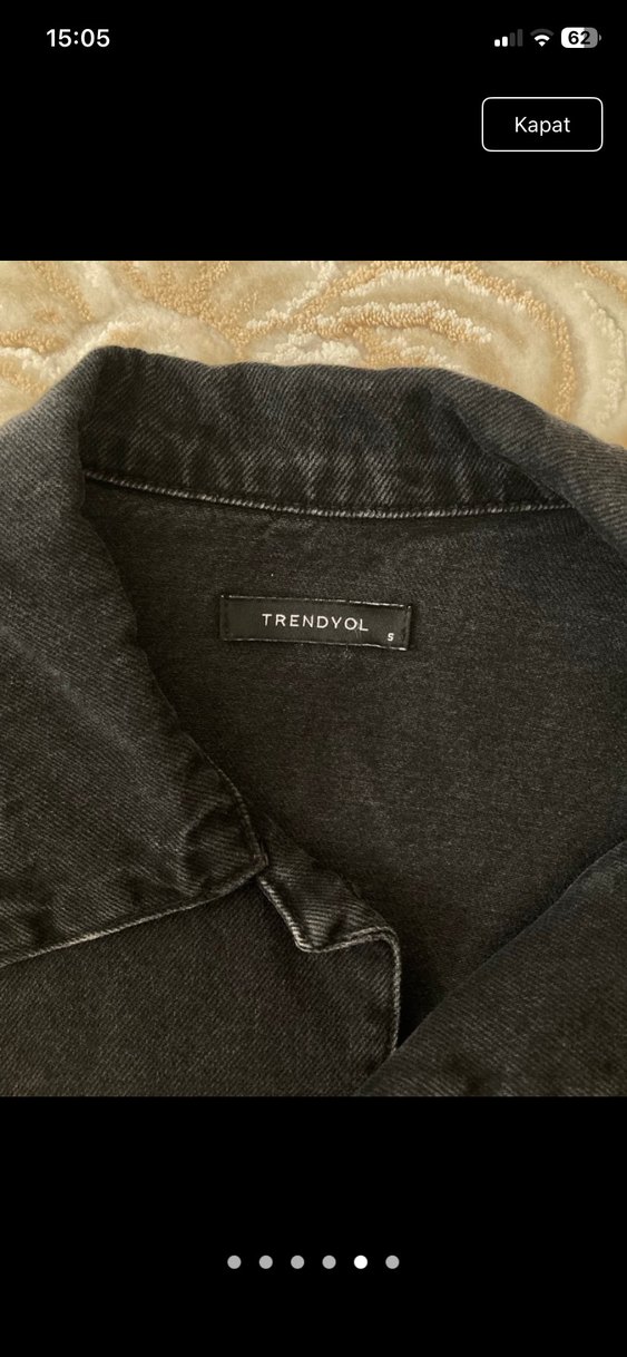 Siyah Düğmeli Kadın Kot Ceket - Görsel 3