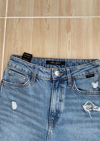 Düz Kesim Midi Denim Kadın Jean - Görsel 2