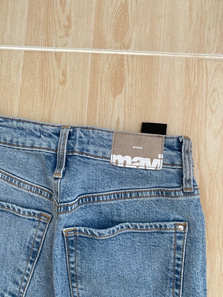 Düz Kesim Midi Denim Kadın Jean - Görsel 4