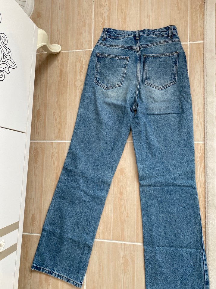 Mavi Normal Boy Kadın Denim Pantolon - Görsel 2
