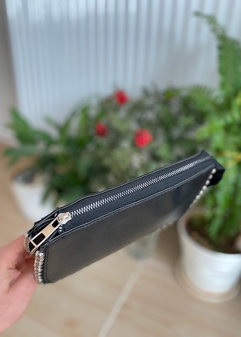 Siyah Nakışlı Deri Kadın Çanta - Görsel 2