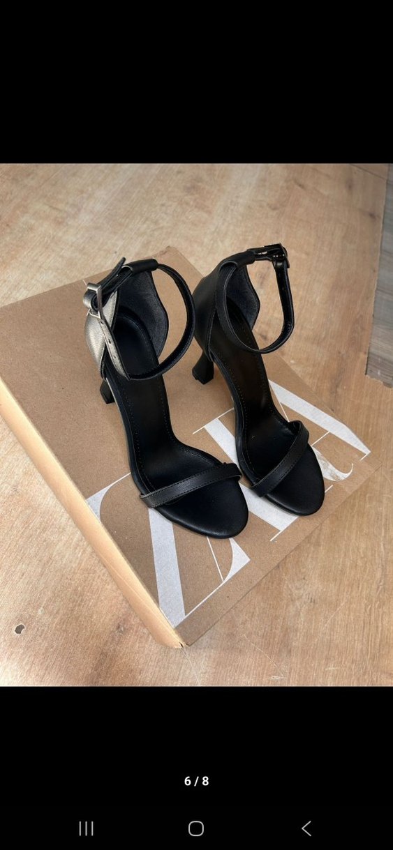 Siyah Tokalı İnce Topuklu Kadın Ayakkabı - Görsel 4