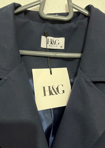 Lacivert Kadın Trençkot - Görsel 2