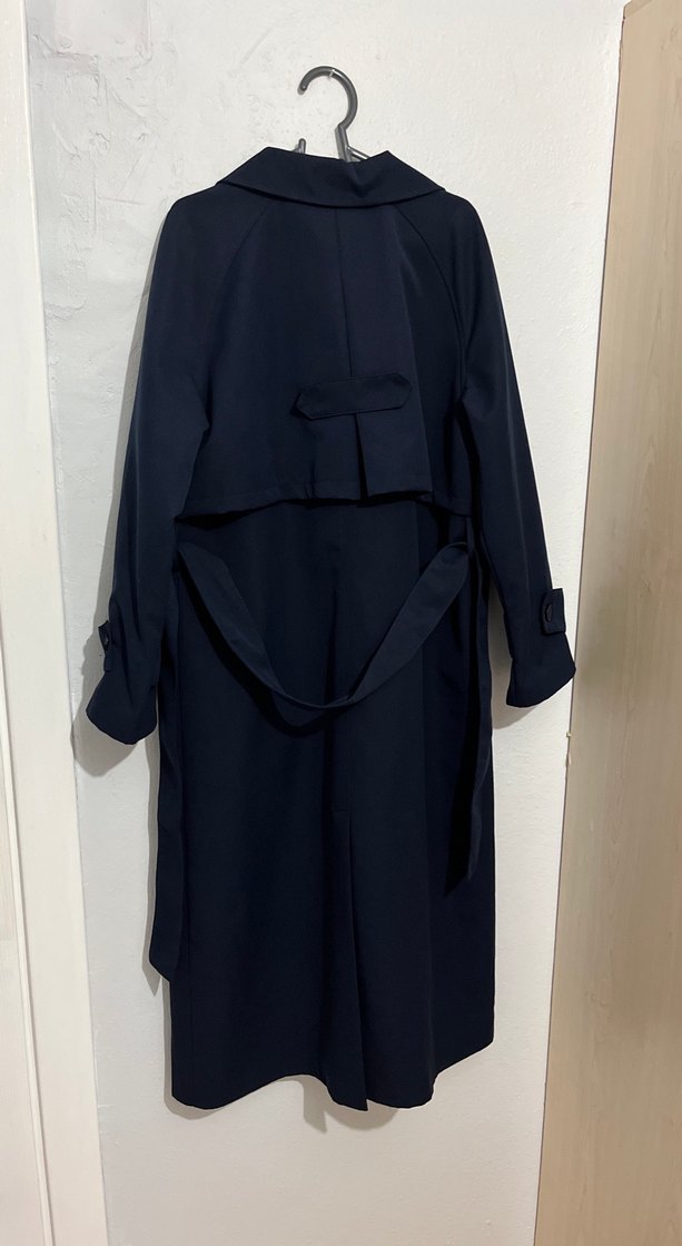 Lacivert Kadın Trençkot - Görsel 4