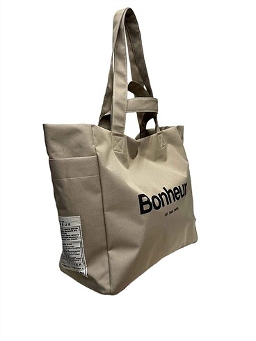BEJ BONHEUR TOTE ÇANTA