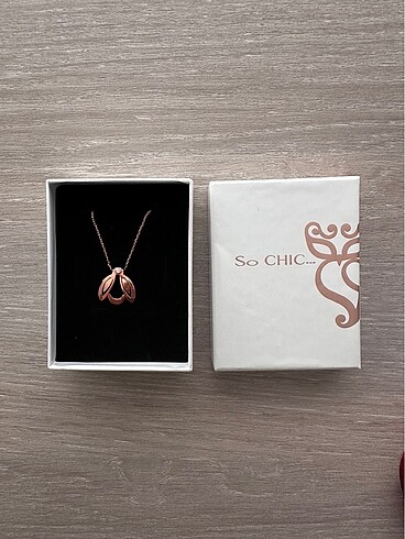 So Chic 18 ayar Rose altın kaplama gümüş kolye