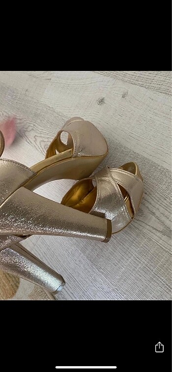 39 Beden altın Renk Gold rengi topuklu ayakkabı